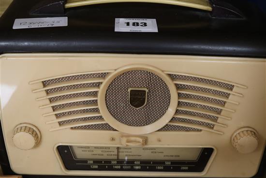 A Bakelite radio